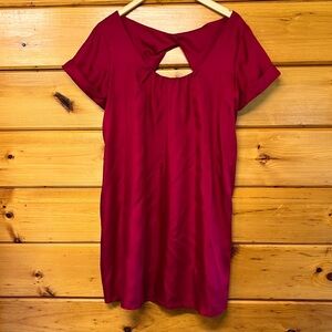 ANTRHOPOLOGIE HERO & LEANDER Silk Scoop NeckCut out Back Dress L